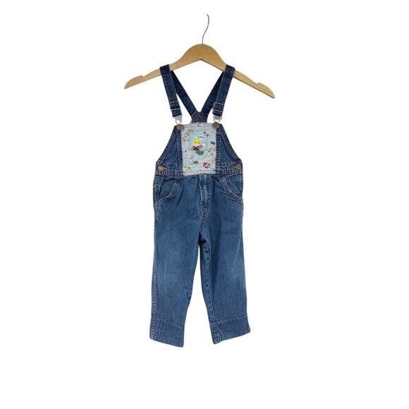Vintage Oshkosh Farmer Farm Denim Overalls Kids Size 3T READ - Picture 2 of 10